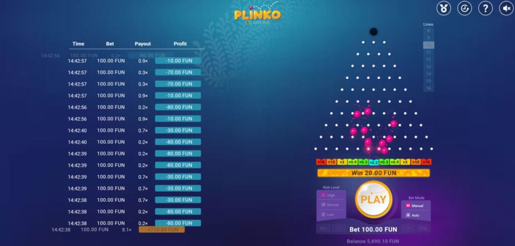 Plinko casino game